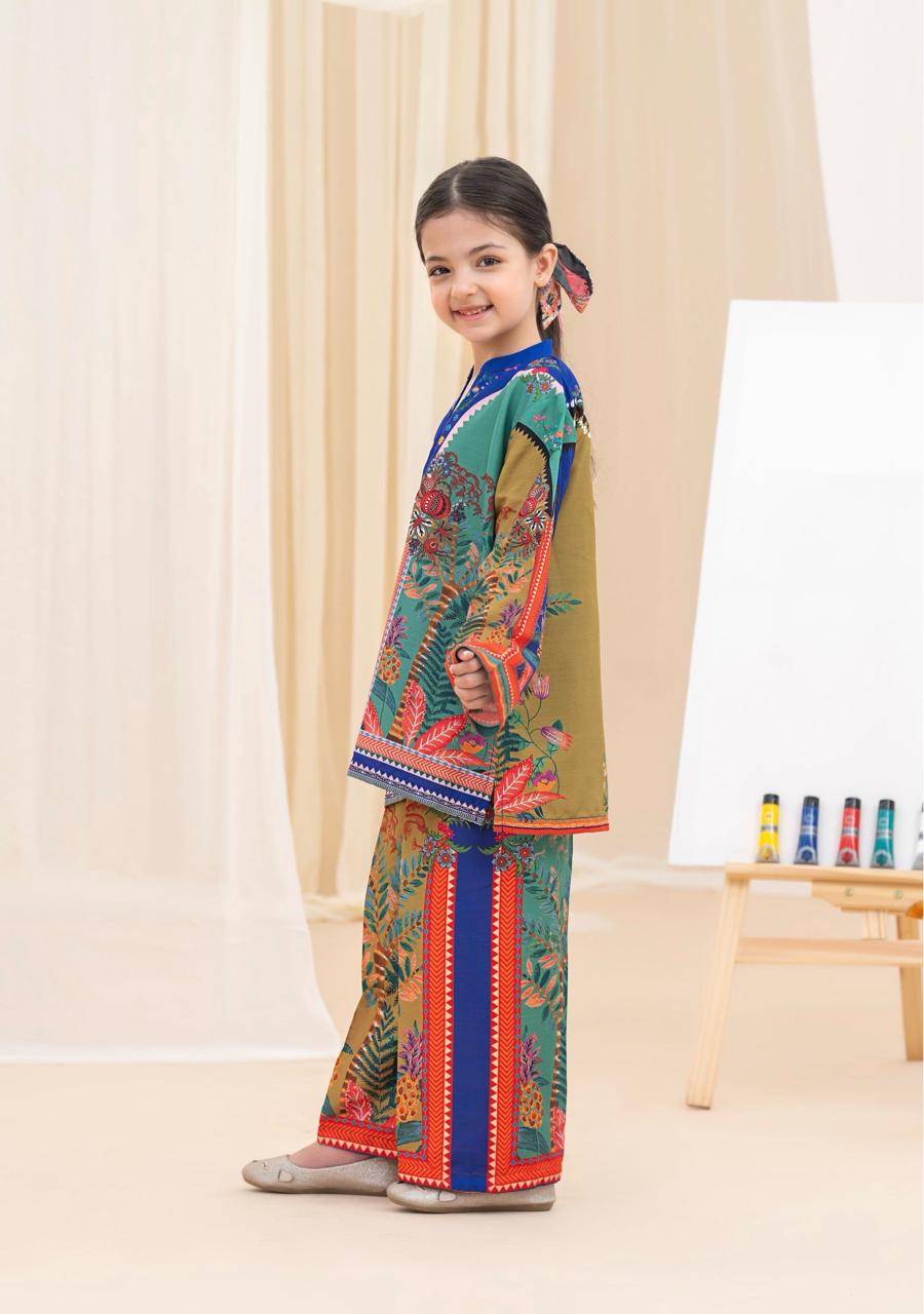 K-3007 Kids Collection By Fashid Beautiful Festive Suits Stylish Colorful Fancy Casual Wear Premium Imported Mal Satin Stitched Dresses At Wholesale Price